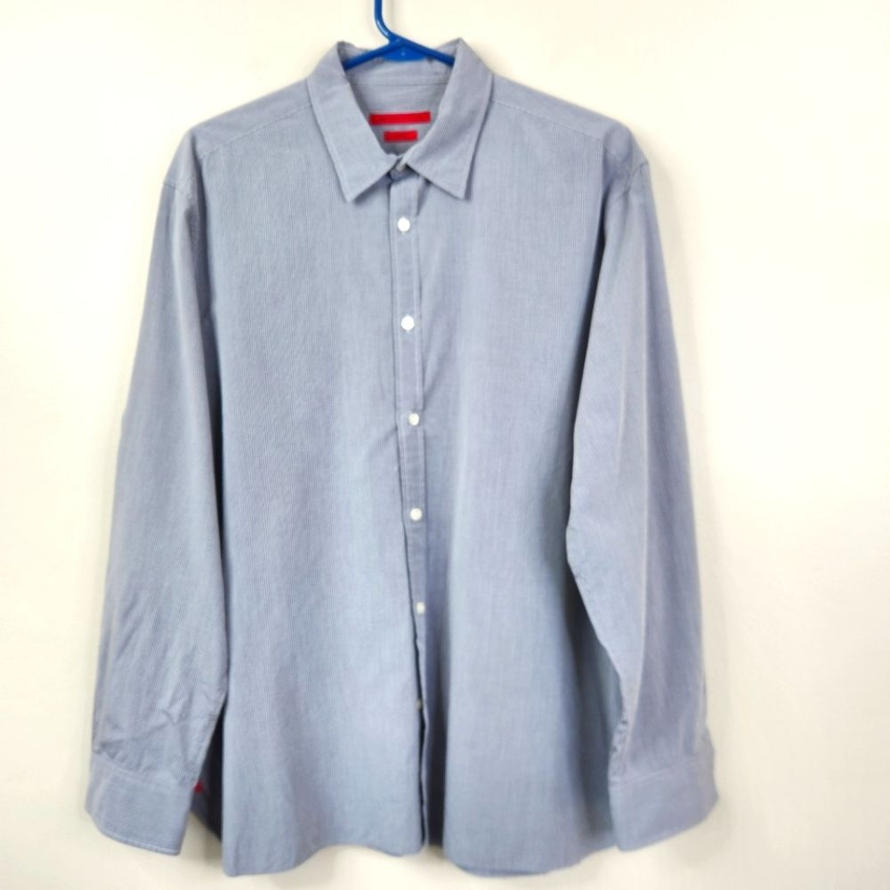 John Varvatos Slim Fit Bengal Striped Long Sleeve Button Down Dress Shirt 16R
